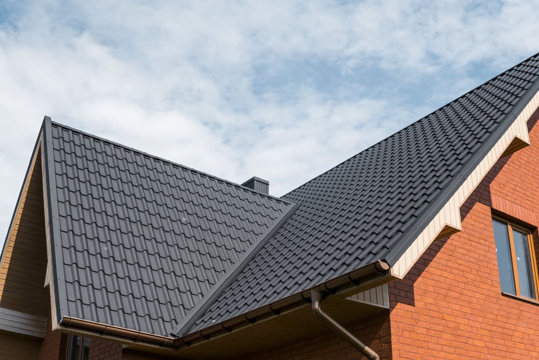 Dark tile roof surface in bright Scottsdale-style sun